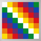 Bandera de la Wiphala Andes Qulla Suyu Flag Poster (Voorkant)