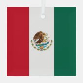 Bandera de Mexico National flag Mexicanos Glas Ornament (Achterkant)