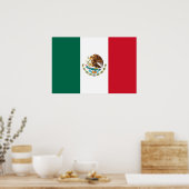 Bandera de Mexico National flag Mexicanos Poster (Keuken)