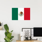 Bandera de Mexico National flag Mexicanos Poster (Thuiskantoor)