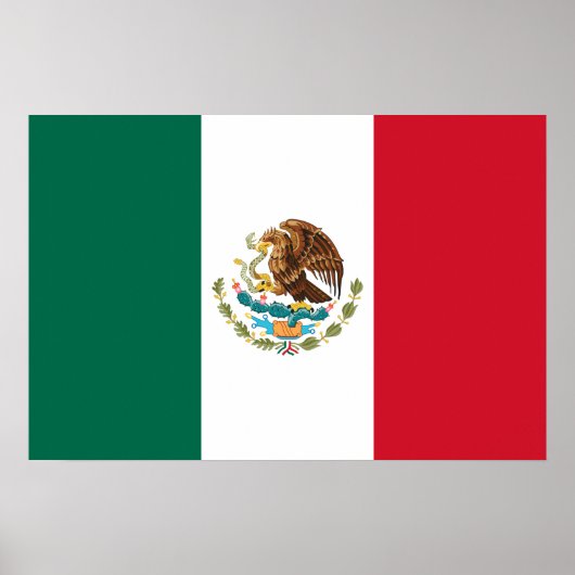 Bandera de Mexico National flag Mexicanos Poster (Voorkant)