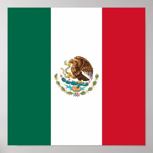 Bandera de Mexico National flag Mexicanos Poster (Voorkant)