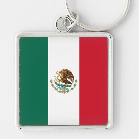Bandera de Mexico National flag Mexicanos Sleutelhanger (Voorkant)