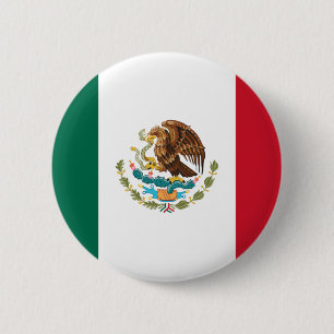 Bandera de México - Vlag van Mexico - Mexicaanse Ronde Button 5,7 Cm