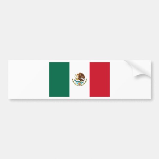 Bandera de México - Vlag van Mexico - Mexicaanse v Bumpersticker (Voorkant)