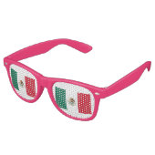 Bandera de México - Vlag van Mexico - Mexicaanse v Retro Zonnebril (Gekanteld)