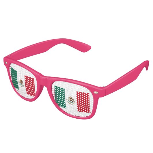 Bandera de México - Vlag van Mexico - Mexicaanse v Retro Zonnebril (Gekanteld)