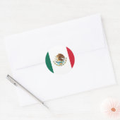 Bandera de México - Vlag van Mexico - Mexicaanse v Ronde Sticker (Envelop)
