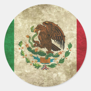 Bandera de México - Vlag van Mexico Ronde Sticker