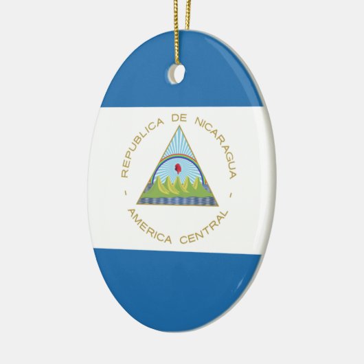 Bandera de Nicaragua Keramisch Ornament (Links)