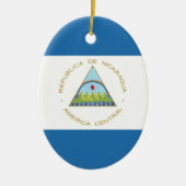 Bandera de Nicaragua Keramisch Ornament (Voorkant)