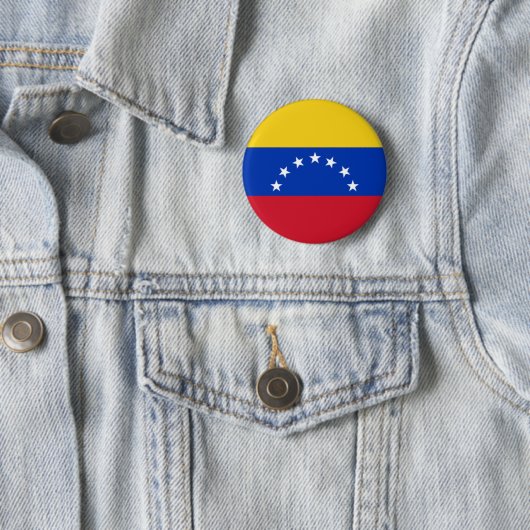 Bandera de Venezuela, 7 Estrellas Ronde Button 5,7 Cm (In situ)