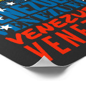 Bandera de Venezuela hecha de la palabra Venezuela Poster (Hoek)