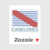 Bandera del Departamento de Canelones - Uruguay Sticker (Vel)