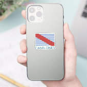 Bandera del Departamento de Canelones - Uruguay Sticker (Telefoon)