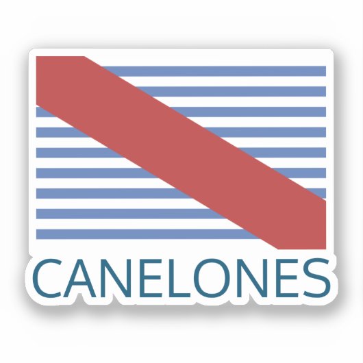 Bandera del Departamento de Canelones - Uruguay Sticker (Voorkant)
