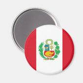 Bandera del Perú - Vlag van Peru Magneet (Voorkant / Achterkant)
