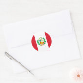 Bandera del Perú - Vlag van Peru Ronde Sticker (Envelop)