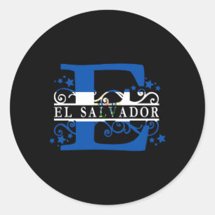 Bandera El Salvador Vlag Salvadoriaanse Pride Salv Ronde Sticker