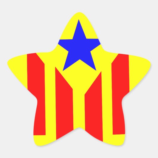 Bandera Estelada Catalana Ster Sticker (Voorkant)
