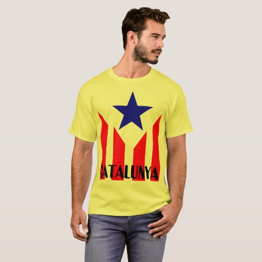 Bandera Estelada Catalana T-shirt (Voorkant volledig)