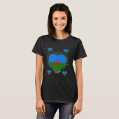 Bandera Gitana Heart Flag - Internationaal Romani T-shirt (Voorkant volledig)