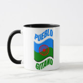 Bandera gitana. Taza original personalizada. Mok (Links)