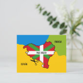 Bandera Ikurriña, independent encia por el país va Briefkaart (Staand voorkant)