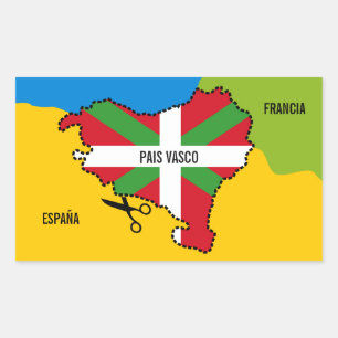 Bandera Ikurriña, independent por el país vasco, Rechthoekige Sticker