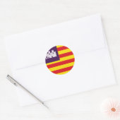 Bandera Islas Baleares - Flag Balearen Ronde Sticker (Envelop)