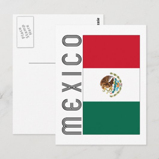 Bandera Mejicana Briefkaart (Voorkant / Achterkant)