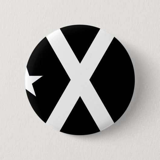 Bandera Negra - Estelada Catalunya - Vlag Ronde Button 5,7 Cm (Voorkant)