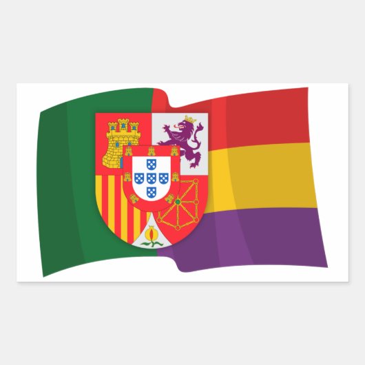Bandera República Ibérica Rechthoekige Sticker (Voorkant)