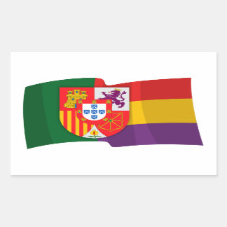 Bandera República Ibérica Rechthoekige Sticker