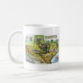 Bandera TEXAS Map Koffiemok (Links)