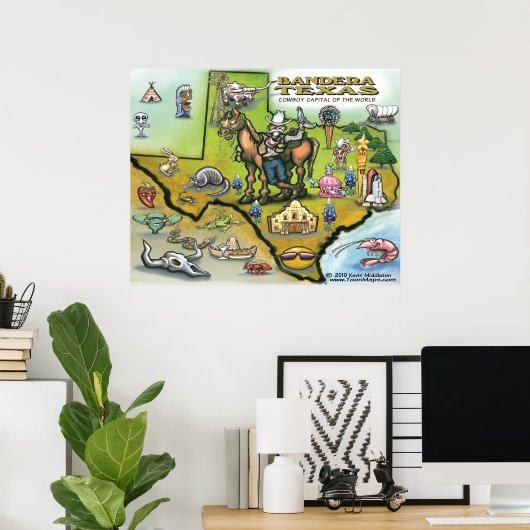 Bandera Texas Poster (Thuiskantoor)