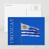 bandera uruguay briefkaart (Voorkant / Achterkant)