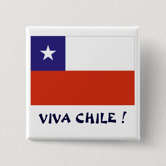 Bandera Viva Chili IV Vierkante Button 5,1 Cm (Voorkant)