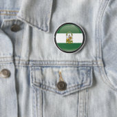 Bandera y escudo de Andalucía Ronde Button 5,7 Cm (In situ)