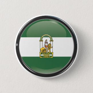 Bandera y escudo de Andalucía Ronde Button 5,7 Cm