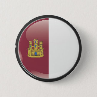 Bandera y escudo de Castilla La Mancha Ronde Button 5,7 Cm