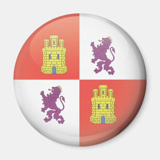 Bandera y escudo de Castilla y León Magneet (Voorkant)