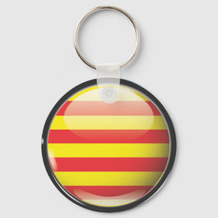 Bandera y escudo de Cataluña Sleutelhanger