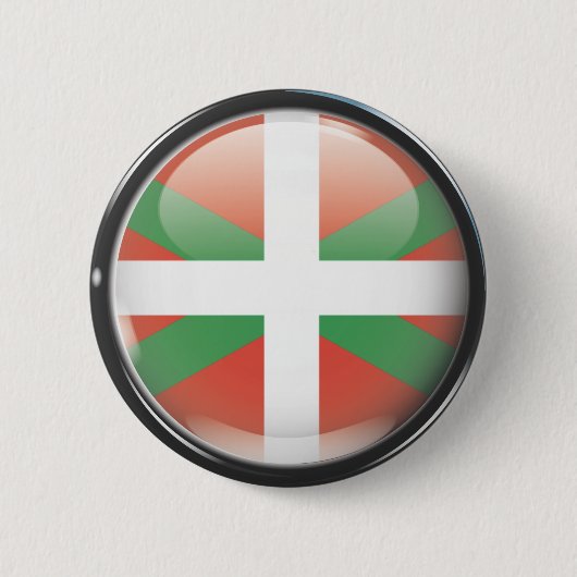 Bandera y escudo de Euskadi Ronde Button 5,7 Cm (Voorkant)