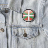 Bandera y escudo de Euskadi Ronde Button 5,7 Cm (In situ)