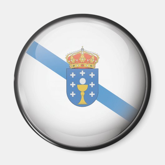Bandera y escudo de Galicia Magneet (Voorkant)