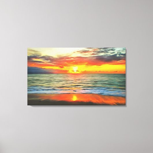 Banderas Bay Sunset 1738 Art Canvas Afdruk (Voorkant)