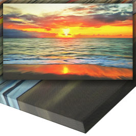 Banderas Bay Sunset 1738 Art Canvas Afdruk