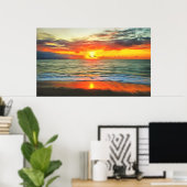 Banderas Bay Sunset 1738 Art Print (Thuiskantoor)