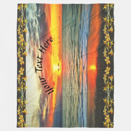 Banderas Bay Sunset 1738 Fleece Deken (Voorkant)